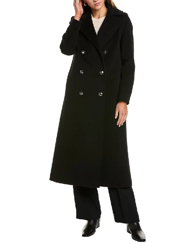 Cinzia Rocca Icons Long Wool & Cashmere-Blend Trench Coat