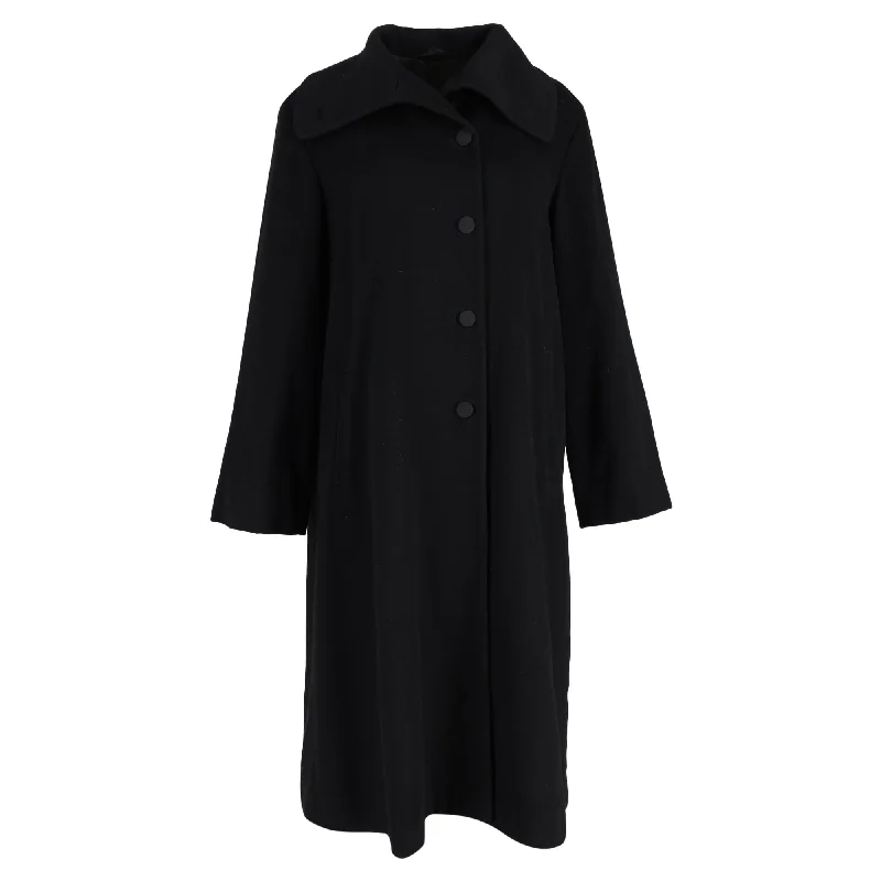 Giorgio Armani Long Coat in Black Wool