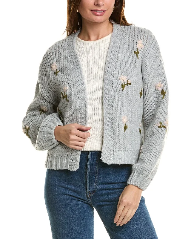 ANNA KAY Rivers Cashmere-Blend CardiganStudded Knit Tops