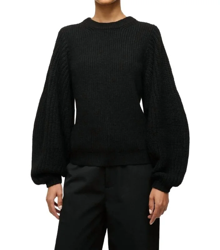 Aura Sweater In BlackWork Knit Tops