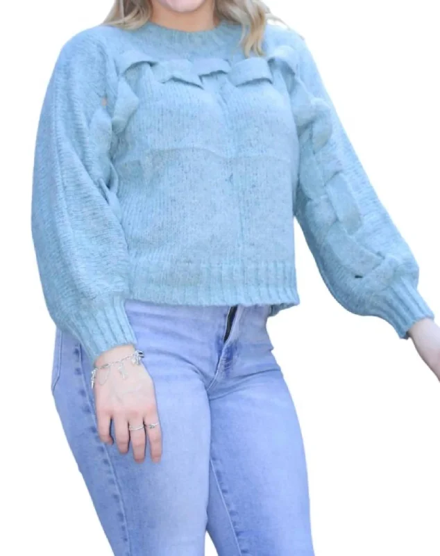 Breathe In, Breathe Out Sweater In SeafoamCultural Knit Tops