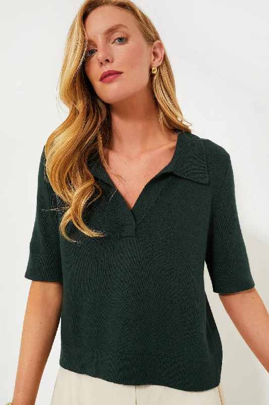 Eden Henry Knit PoloEmbellished Knit Tops