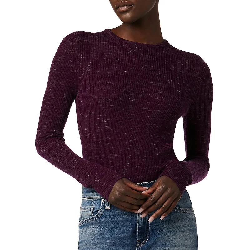 Hudson Womens Back Keyhole Long Sleeve Pullover SweaterPolyester Knit Tops