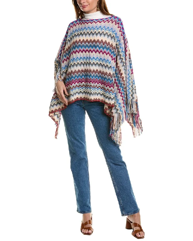 Missoni Wool-Blend PonchoStatement Knit Tops