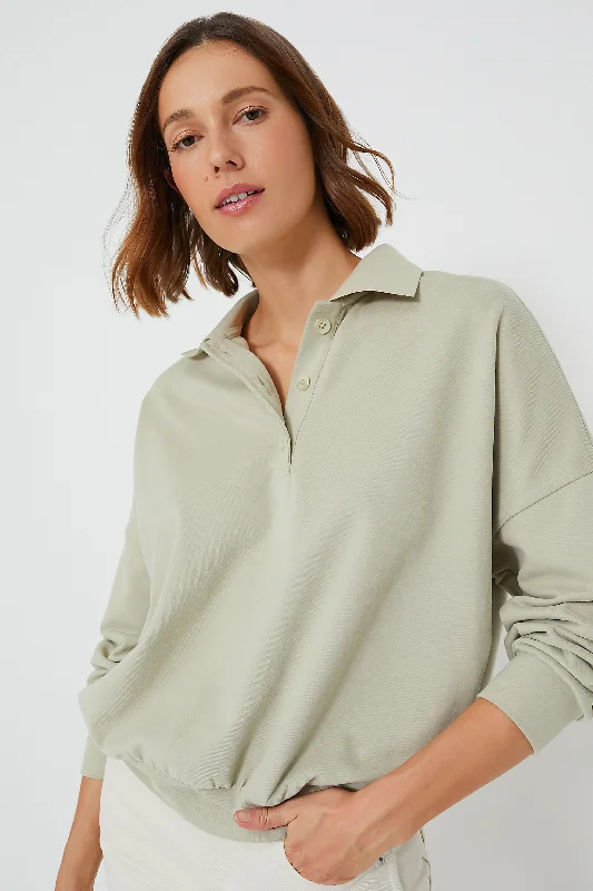 Sage Bode Polo SweatshirtBranded Knit Tops