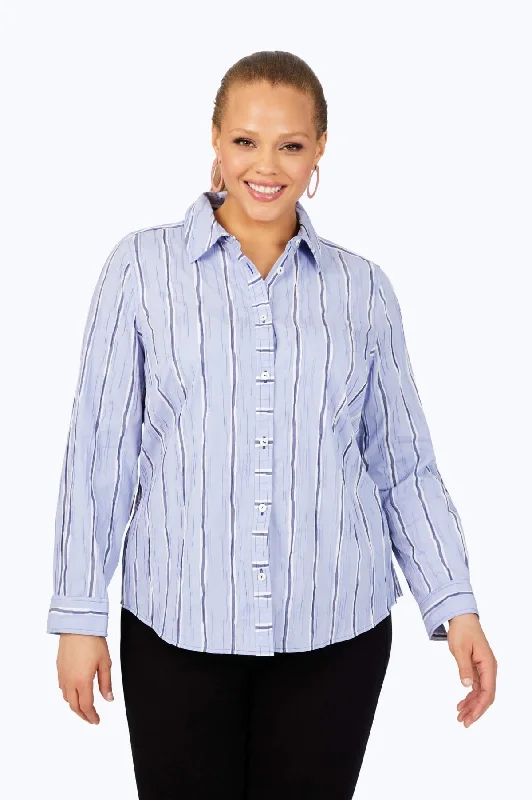 Hampton Plus Serene Stripe Crinkle Shirt