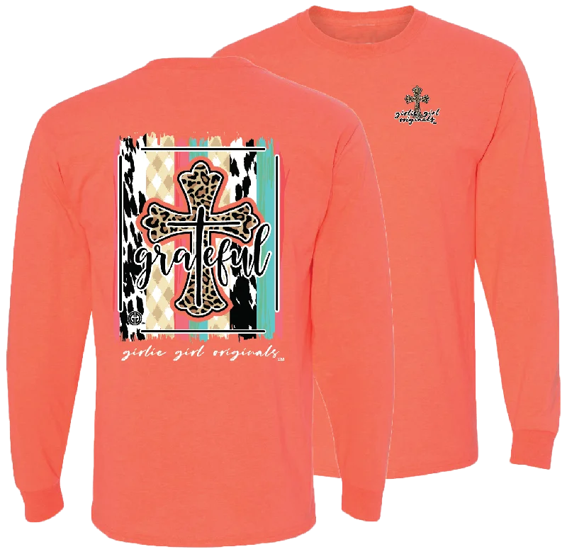 Grateful Cross - Retro Heather Coral LS-2441