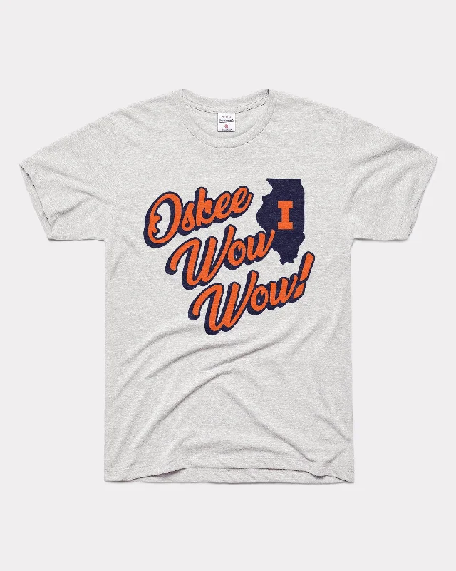 Illinois Oskee Wow Wow! Ash Grey T-Shirt