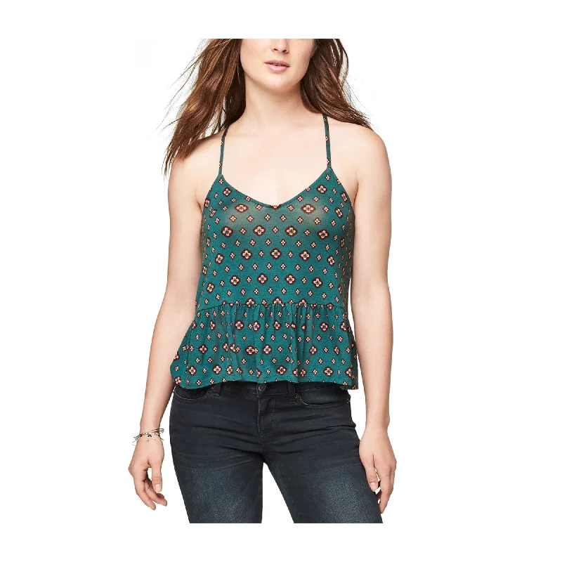 Aeropostale Womens Peplum Racerback Tank Top