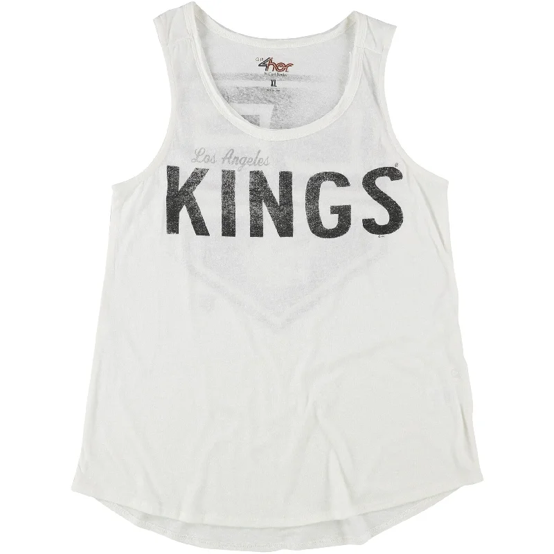 G-III Sports Womens Los Angeles Kings Tank Top, White, X-Large