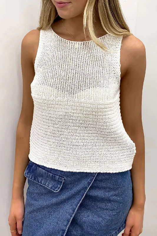 Gabby Knit Tank Cream