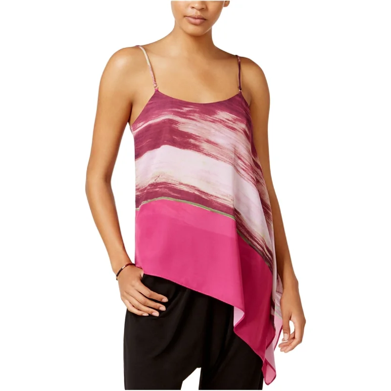 Rachel Roy Womens Printed Asymmetrical Tank Top