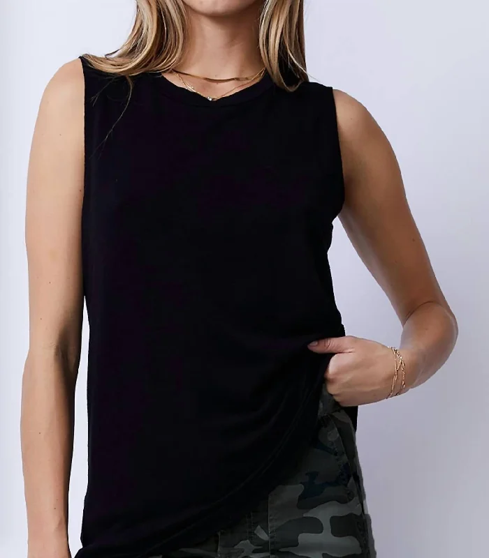 Supersoft Boyfriend Muscle Tank In Black