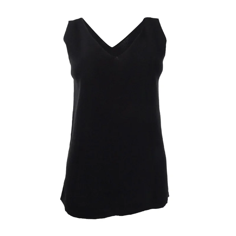 Anne Klein Women's V Neck Top Black Size Small