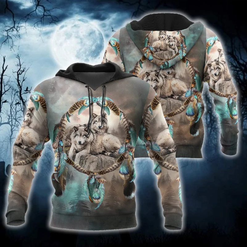 Dreamcatcher Native Wolf  Hoodies Sweatshirt