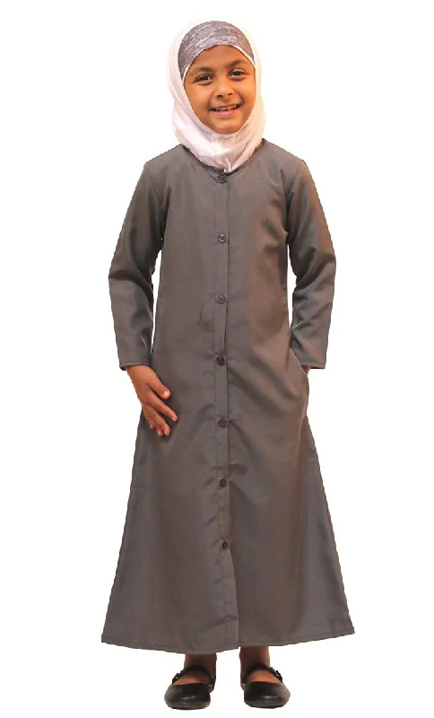 Girls Kashibo Button Down Uniform Abaya