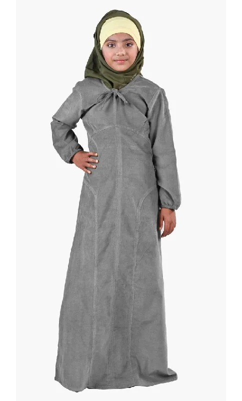 Medina Girls Grey Abaya