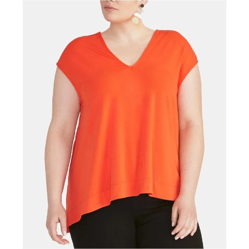 Rachel Roy Women's Bina Cropped V-Neck Tank Top Orange Size X-Large