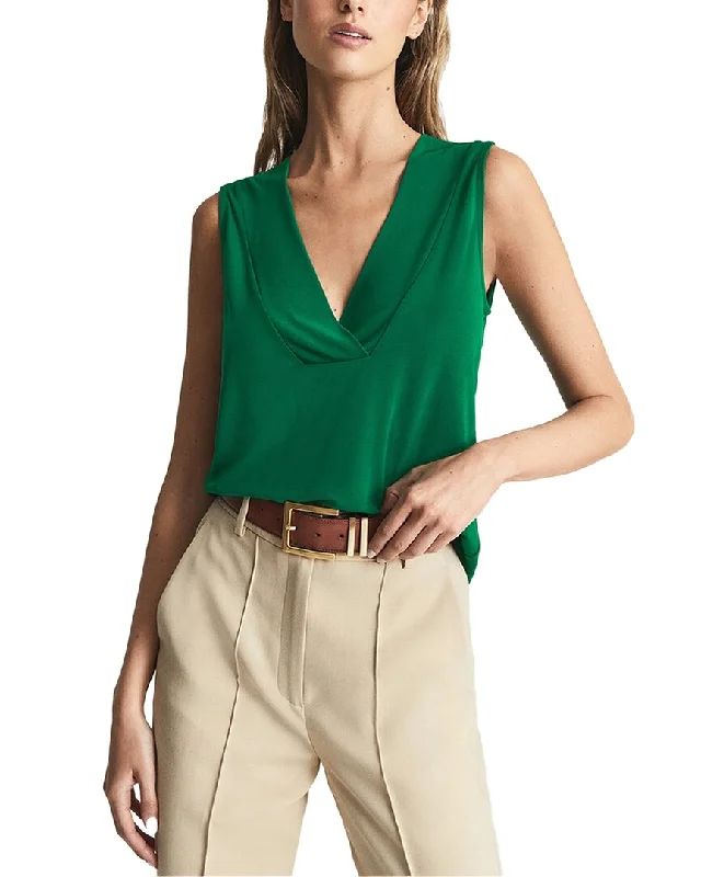 Reiss Taylor V-Neck Shell Blouse