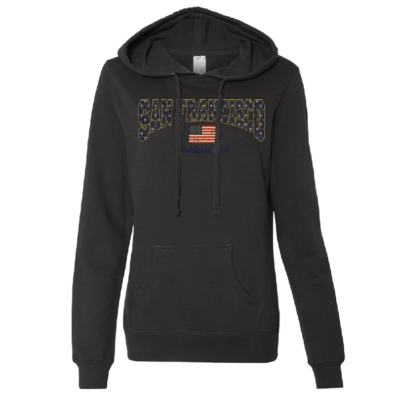 San Francisco Stars Ladies Lightweight Fitted Hoodie