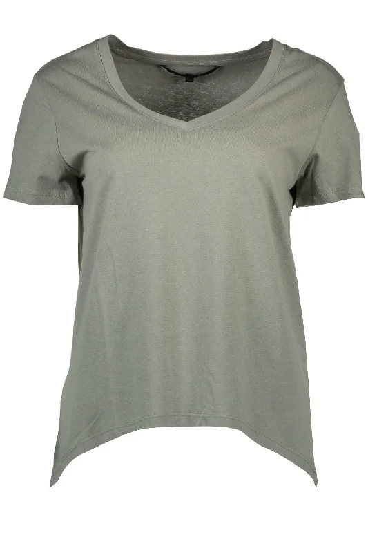 Silvian Heach Chic V-Neck  Tee with Logo Women's Detailing