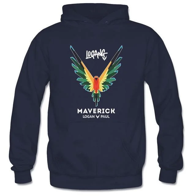 Unisex Logang Maverick Classic Parrot Hoodie