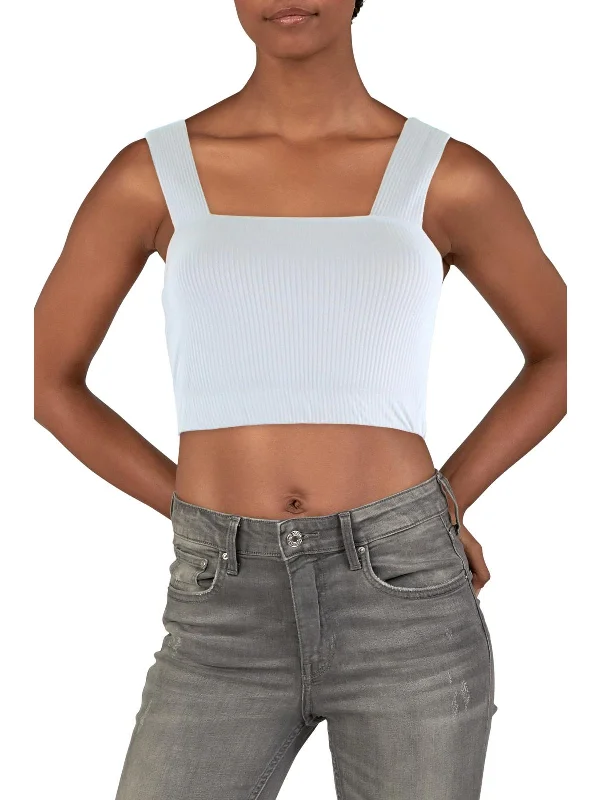 Juniors Womens Ribbed Bralette Cropped