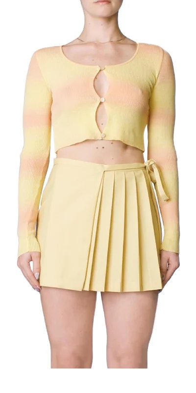 Sauce Cropped Top In Yellow