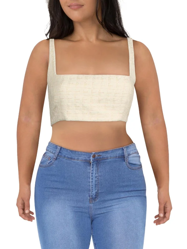 Womens Square Neck Short Cropped