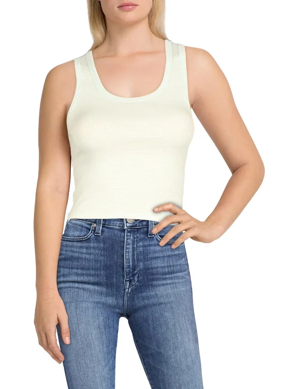 Womens Stripped Cropped Tank Top