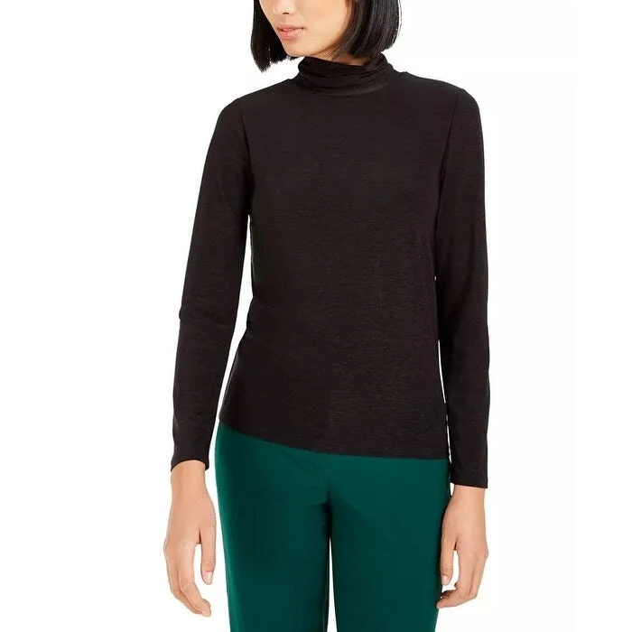 Bar III Women's Turtleneck Top Black Size Large