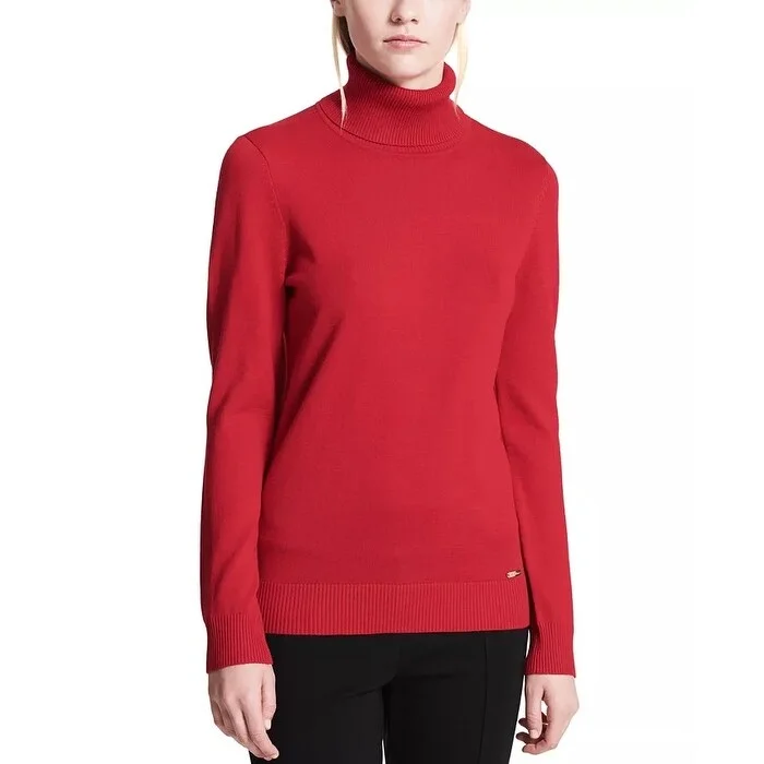 Calvin Klein Women's Turtleneck Sweater Red Size Medium