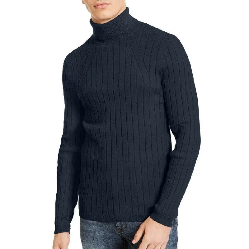 INC International Concepts Men's Elite Turtleneck Sweater Dark Blue Size Extra Large