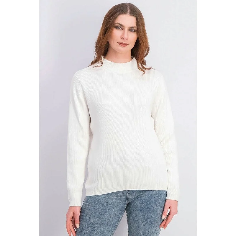 Karen Scott Women's Cotton Ribbed Turtleneck Top White Size XX Large - XX-Large