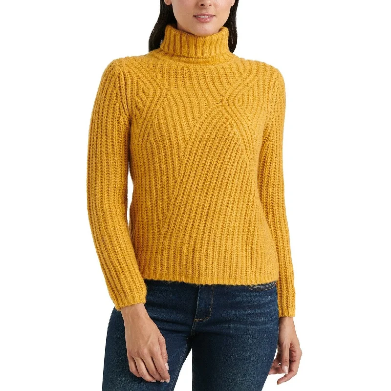 Lucky Brand Women's Traveling Ribbed Turtleneck Sweater Yellow Size XS