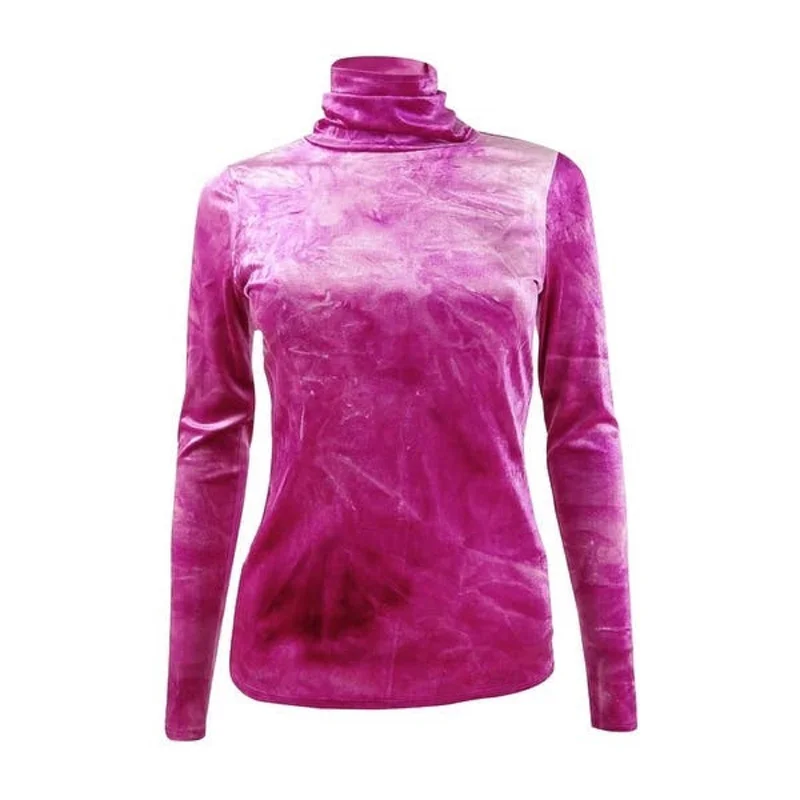 Rachel Roy Women's Val Tie-Dyed Turtleneck Top Purple Size Large