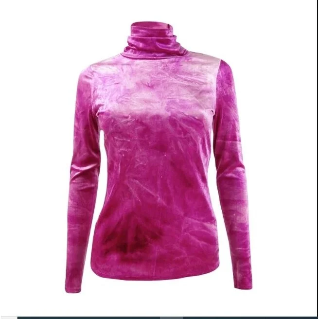 Rachel Roy Women's Val Tie Dyed Turtleneck Top Purple Size Small