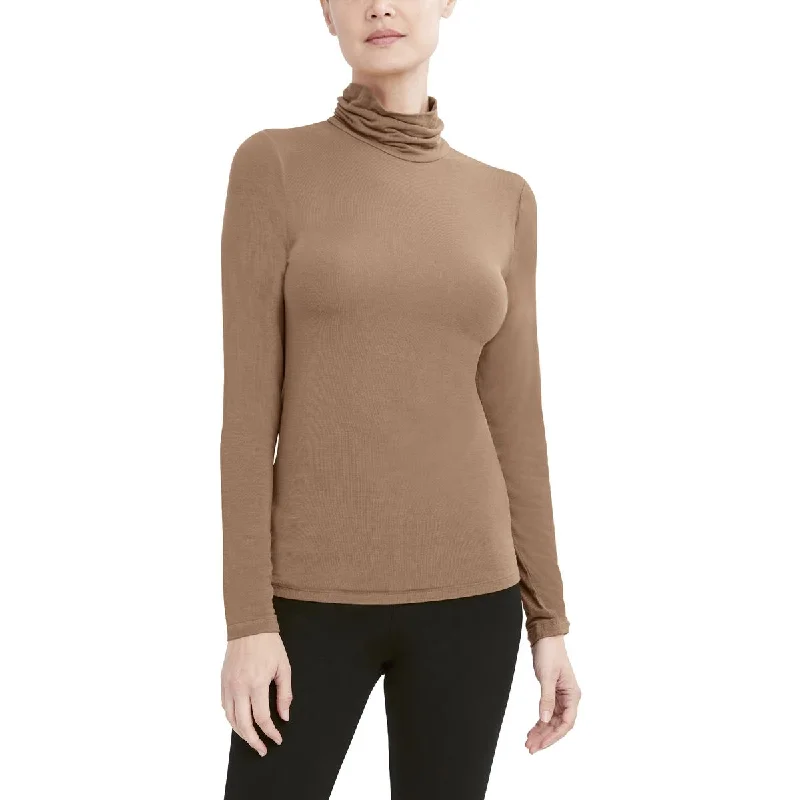 BCBGMAXAZRIA Womens Knit Lightweight Turtleneck Top