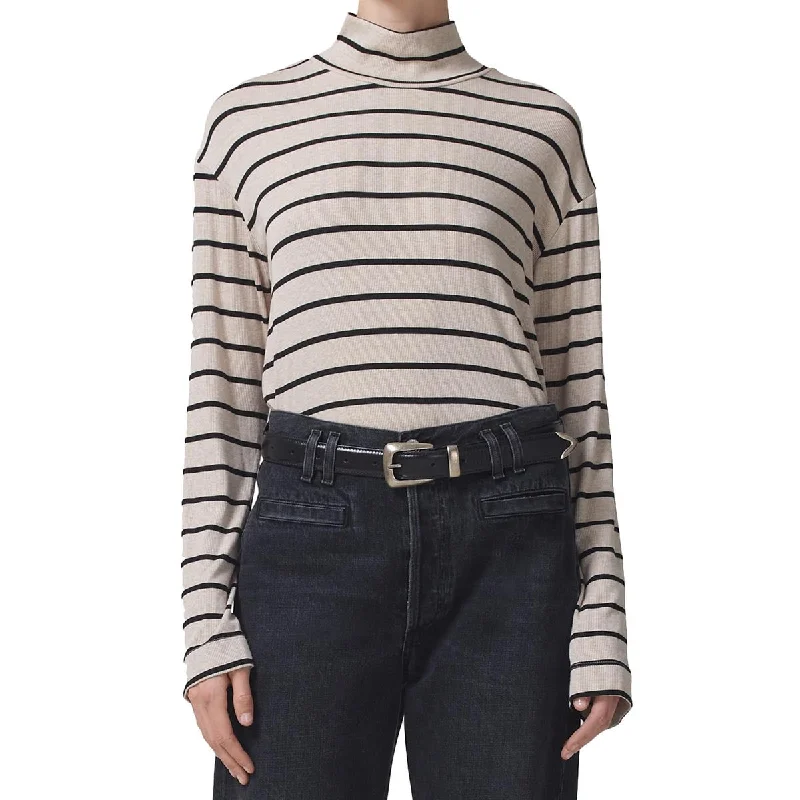 Citizens of Humanity Womens   Turtleneck Ribbed Knit Turtleneck Top