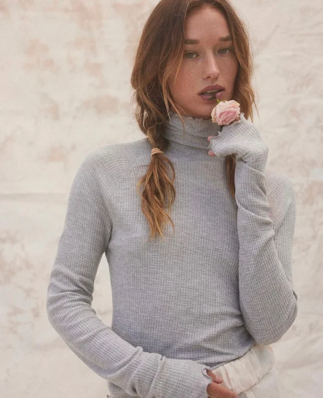 Free People Heather Grey Turtleneck Ks Boutique