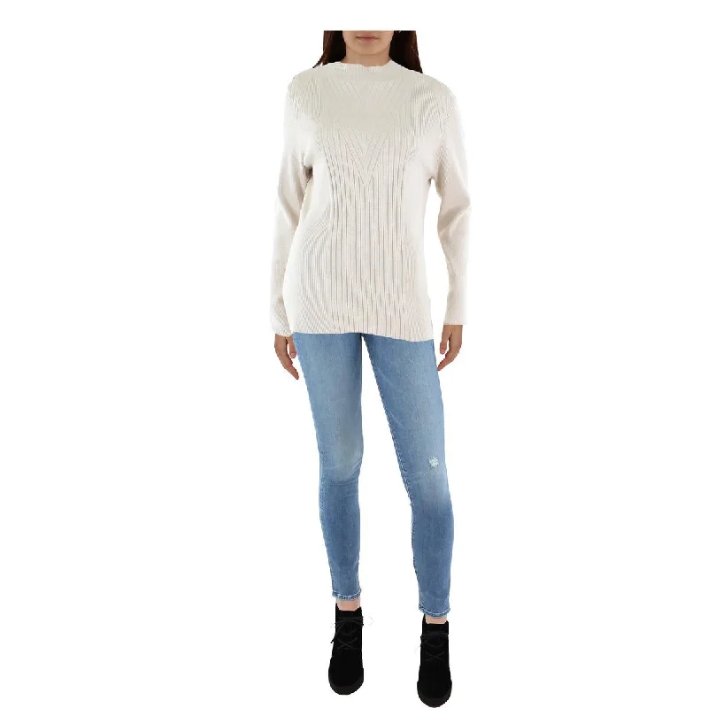 INC Womens Ribbed Mock Neck Mock Turtleneck Sweater