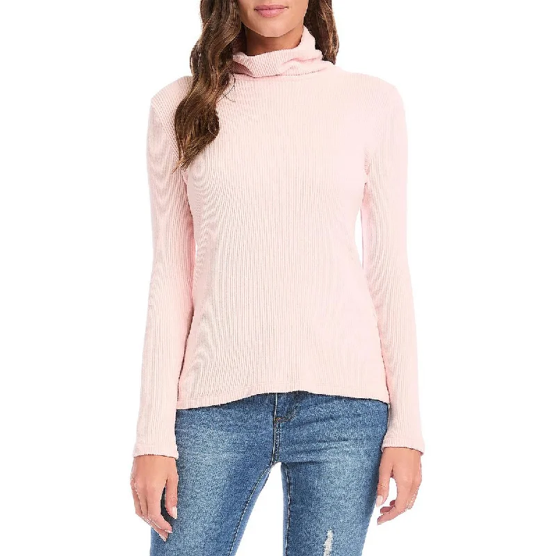 Karen Kane Womens Ribbed Pullover Turtleneck Top