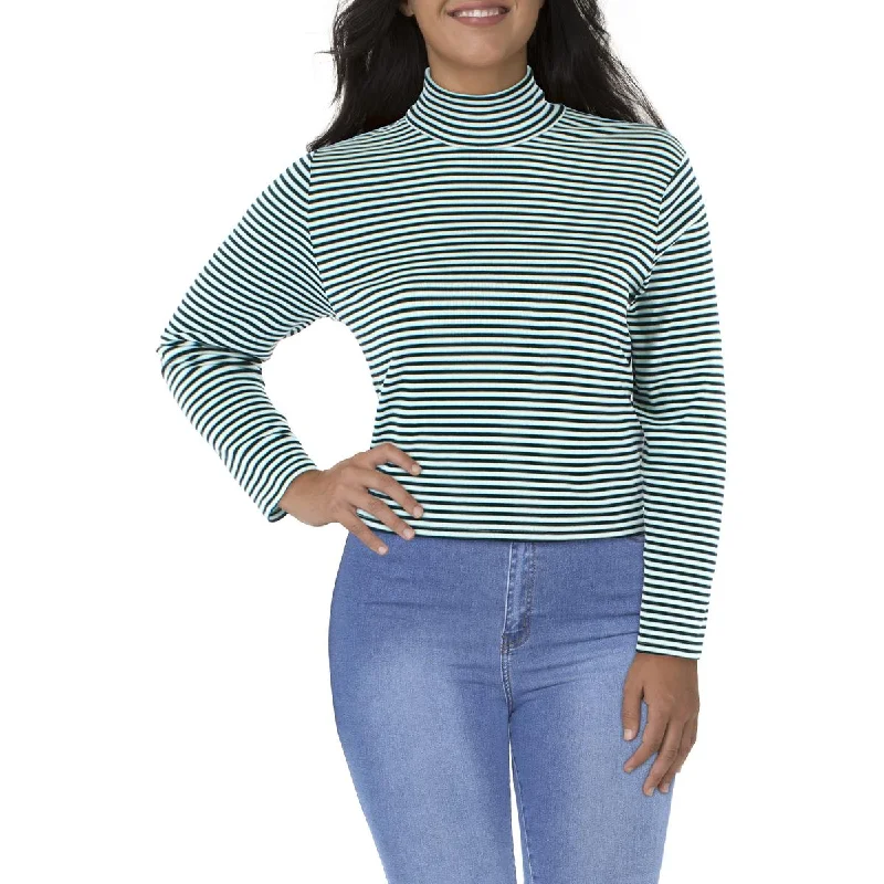 Levi's Womens Plus Cotton Striped Turtleneck Top